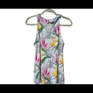 TOMMY BAHAMA Sleeveless Floral Pink Yellow Medium